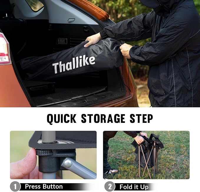 Portable Folding Camping Table Lightweight Outdoor Picnic Table with 4 Cup Holders & Storage Case Collapsible Tailgating Table for Camping Backyard Grill Outdoor Concerts