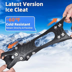 Ice Cleats Crampons for Shoes and Boots, Stainless Steel Ice Grippers Spikes Grips Traction for Winter Ice Snow, Hiking Climbing Ice Fishing