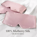 Zenssia 100% Mulberry Silk Sleep Mask Eye Mask for Man and Woman with Adjustable Headband, Full Size Large Sleep Mask & Blindfold for Total Blackout for All Night Sleep, Travel & Nap- Light Plum