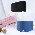 FRESHME Sleep Mask Blackout - Handmade Cotton Sleep Mask for Women Men Eye Mask for Sleeping Black Soft Eye Cover for Sleeping with Adjustable Veclro Breathable Eye Blindfold for Night Nap Travel