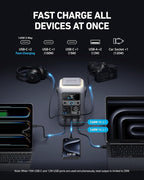 Anker SOLIX C300 DC Power Bank Station, Outdoor 288Wh Portable Power Station, LiFePO4 Battery, 300W Solar Generator, for Camping, Traveling, and Emergencies (No Wall Charger Included)