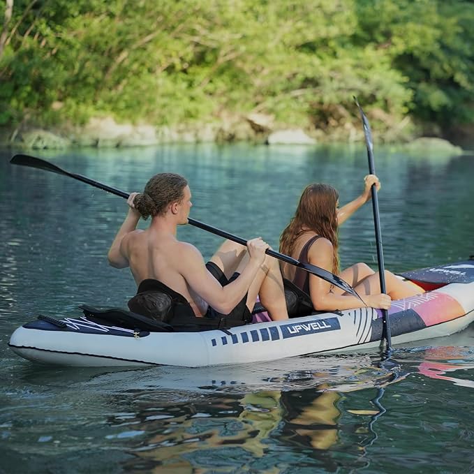 UPWELL Universal Kayak Seat with Detachable Storage Bag & 4 Adjustable Strap, Paddle Board Seat with Memory Foam Padded and Backrest for Kayak, Canoe, Sup