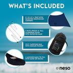 Neso Gigante - Portable Beach Tent - Ideal to Enjoy with Family and Friends - UPF 50+, Water-Resistant, and Lightweight - Navy, 11' x 11'