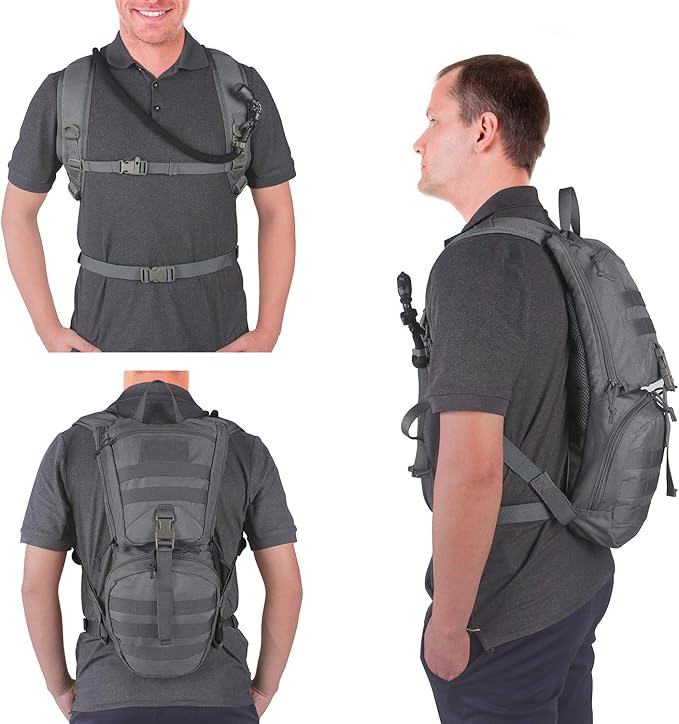 Unigear Tactical Hydration Packs Backpack 1050D with 3L Water Bladder, Thermal Insulation Pack Keeps Liquid Cool up to 4 Hours for Hiking, Cycling, Hunting and Climbing