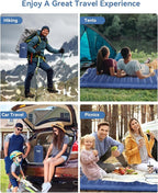 HiiPeak Sleeping Pad - Ultralight Inflatable Sleeping Mat with Built-in Foot Pump, Durable Compact Waterproof Camping Air Mattress for Camping, Backpacking, Hiking, Tent Trap Traveling