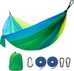 Camping Hammock,Lightweight Nylon Hammock,Portable Hammocks with Two Tree Ropes for Outdoor,Indoor,Travel,Hiking,Backyard,Camping