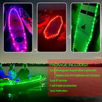 Kayak Glow Lights Kit, LED Glowing Rope Lights for Paddle Boards, Battery Operated Boat Lights with Remote Control, 17 Colors 7 Flashing Modes RGB Color Changing, Kayak Accessories (21ft)