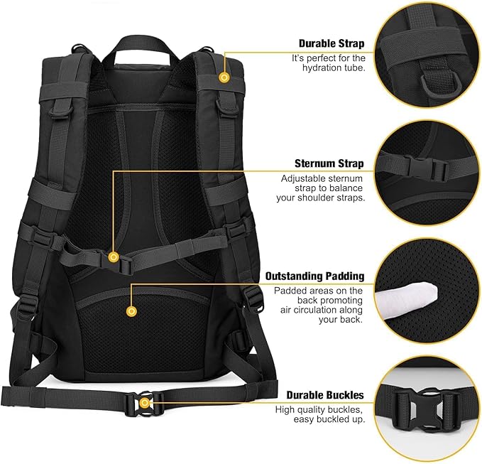 Mardingtop Small Tactical Backpack,Molle Hiking Backpack for Backpacking,Cycling and Biking,25L Backpack