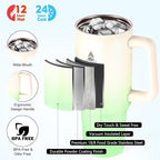 40 oz Tumbler with Handle and Straw or Convert to 40 oz Insulated Water Bottle Fits in Cup Holder. Stainless Steel Metal Water Flask with 2 Lids for Travel,Camping,Gym Sports Coffee Mug Thermal Cup