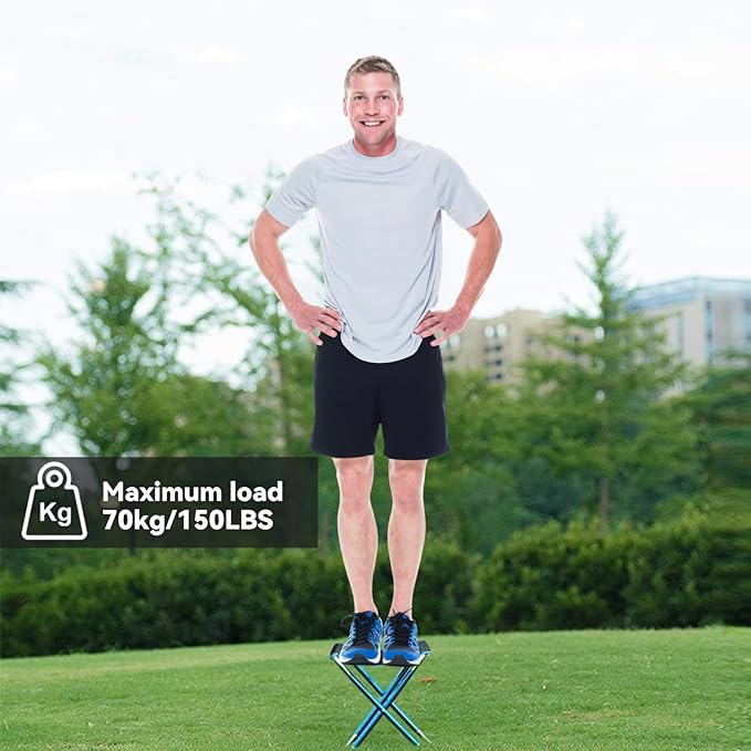 AOUTACC Ultralight Portable Folding Camping Stool for Outdoor Fishing Hiking Backpacking Travelling(XL:13"x14"x15";Large:11.8"x11"x11.4"; Medium:8.3"x9.5"x 11")