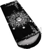 AILONEN Pink Lovely Rabbit Sleeping Bag for Girls Kids Adults,Warm and Cool Weather,Lightweight,Waterproof Backpacking,Cartoon Flowers Printed Bunny Sleeping Bag for Camping