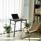 Small Folding Camping Table, 2ft Portable Picnic Table Aluminum 24" x 16" Folding Table, 3 Adjustable Heights Portable Lightweight Table Dining Table for RV, Picnic, Beach (Wood Grain)