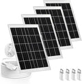 4 Pack 8W Camera Solar Panel Charger Cable Compatible with Eufycam SoloCam 3/3C s300/2,2 Pro, 2C, 2C Pro,c210,s330,s340,e340, E,Eufy E20, E40/L20/L40/S40/4G Security Camera Micro USB & USB Type C