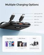 Mini Portable Charger with Built-in Cables 22.5W Fast Charging Power Bank USB-C Small Battery Pack 10000mAh Travel Essential Slim Battery for iPhone 17/16/15/14, Samsung 25/24, and More