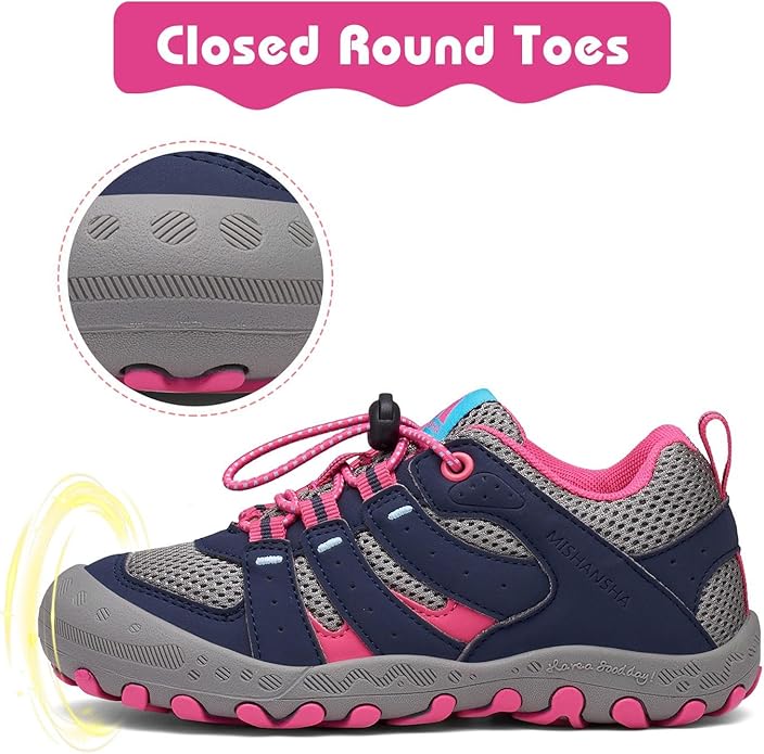 Mishansha Boy's Girl's Hiking Shoes Low Top Sneakers Outdoor Trekking Walking Climbing Running Shoes
