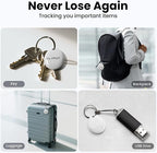 Air Tracker Tags-4 Pack for Apple Find My (iOS Only), Official MFi Certified, Smart Bluetooth Key Finder, Tracking Device for iPhone, Mini Finder Locator for Luggage, Backpack, Wallet, Bags, eBike