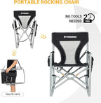 FUNDANGO Camping Director Chair for Adults, Foldable Portable Chair Outdoor Folding for Outside, Backyard, Patio, Lawn, Garden