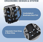 Backpack Cooler Insulated Leak Proof 33/49 Cans, 2 Insulated Compartments Thermal Bag, Portable Lightweight Beach Travel Camping Lunch Backpack for Men and Women