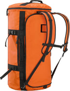 MIER Large Duffle Backpack Sports Gym Bag with Shoe Compartment, Heavy Duty and Water Resistant, Orange, 45L