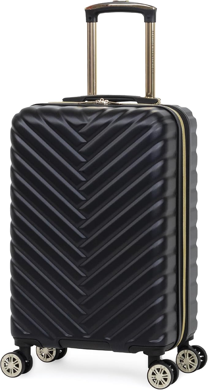 Kenneth Cole REACTION Sophie Women's Silky Nylon 15" Laptop & Tablet Anti-Theft RFID Travel Backpack Bag, Black With 20" Carry-On