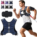 Sportneer Weighted Vest for Women Men: 8lbs/12lbs/15lbs/20lbs/25lbs Weight Vest with Detachable Phone Pouch Rucking Vest for Women Walking Strength Training Muscle Building Weight Loss