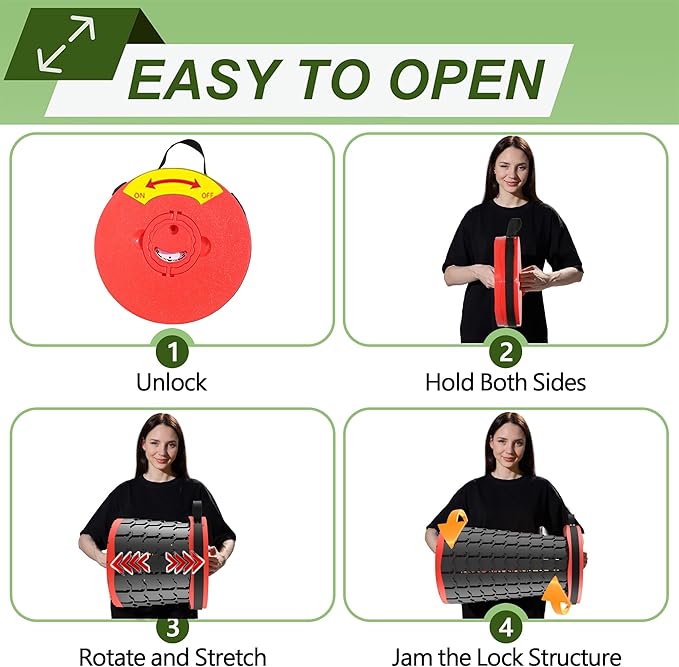 ALEVMOOM 2025 Upgraded XXL Collapsible Stool with Cushion 19.7",1000lbs Max Weight,Wider & Taller Pop Up Seat, Heavy Duty Portable Retractable Folding Stool for Camping & Outdoors (Red)