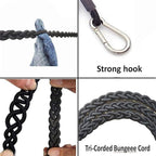 Retractable Portable Clothesline for Travel，Tri-Braided Clothing line with Strong Suction Cups and Metal Hooks, for Indoor Laundry Drying line,Outdoor Camping Accessories, Without Clothes Clips