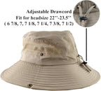 CAMOLAND Mens Fishing Hat Wide Large Brim Sun Hat with Outdoor UV Protection