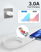 Aioneus iPhone Charger 6FT 2Pack, Apple MFi Certified Lightning Cable, Nylon Braided Charging Cord, Fast Phone Charger Cable Compatible with iPhone 14 13 12 11 Pro Max XR XS 8 7 Plus SE 2020