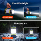 2 Pack LED Camping Lantern Flashlight Rechargeable, Consciot Portable Torch with 6 Light Modes, 3600mAh Power Bank, IPX4 Waterproof, USB C, Camping Lights for Hurricane, Emergency, Survival Kits