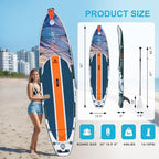 Inflatable Stand Up Paddle Board - 10.5' x 32" Adults & Youth of All Skill Levels, Non-Slip Deck SUP with Paddle, Pump, Backpack & Repair Kit, Ideal for Yoga, Fishing, Lake & River