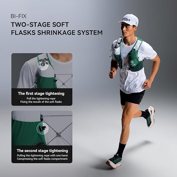 KAILAS FUGA AIR 8 Ⅳ Running Hydration Vest Hydration Pack Lightweight with Two TPU Water Bladders for Women Men Trail Cycling Hiking