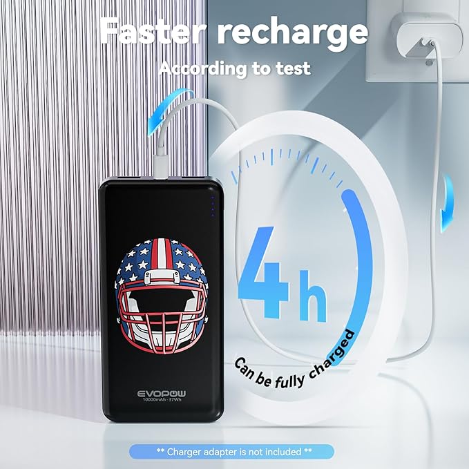 2-Pack 10000mAh Portable Charger, Ultra Slim Power Bank, 15W USB-C Fast Charging Battery Pack, Power Bank for iPhone 15/14/13/12, Galaxy S24/23/22/21, Pixel and etc