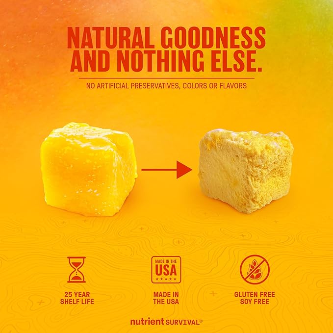 Freeze-Dried Mangoes – #10 Can | 25-Year Shelf Life | Emergency Food Storage & Snacking