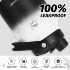 NATURE PIONEOR Insulated Water Bottles with Strap Pouch - 84 oz Stainless Steel Vacuum Bottle with Holder/Carrier/Sleeve - 18/8 Food Grade 84oz Water Jug