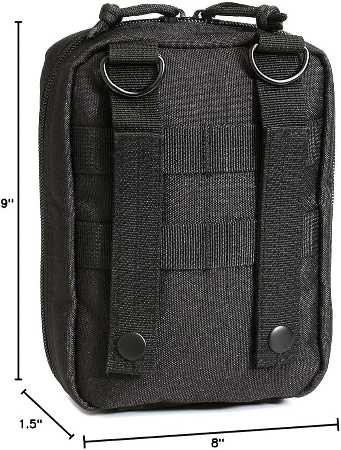First Aid Molle Pouch - Heavy Duty IFAK Pouch - Empty Medical Pouch Ideal for Military Use EMTs Law Enforcement Camping and Hiking - Med Pouch for Optimal Organization