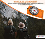 TurnOnSport Orienteering Compass - Advanced Scout Compass for Hiking, Camping, and Backpacking - Best Survival Gifts for Kids