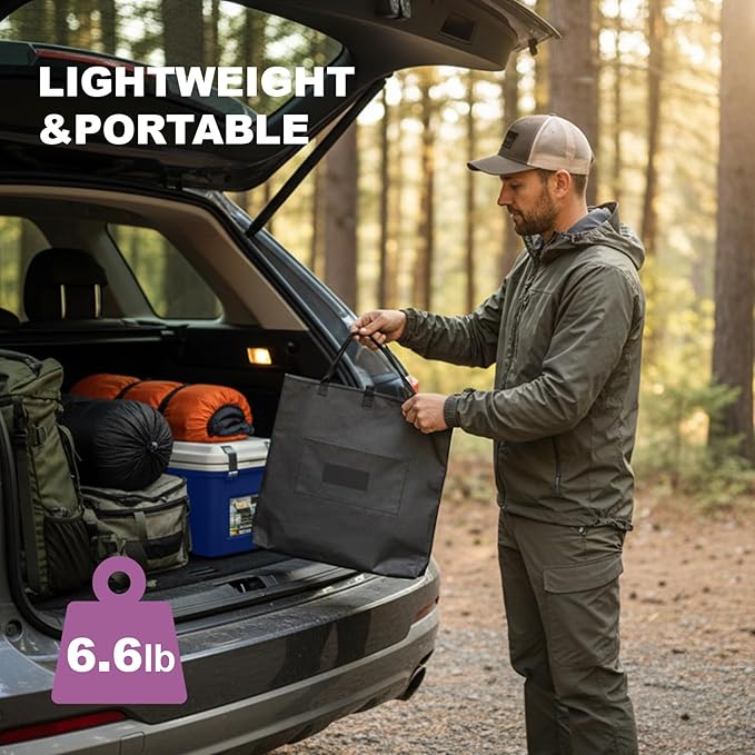 Folding Camping Table & Shelf, 2-in-1 Portable Aluminum Picnic Table and 3-Tier Storage Rack, Lightweight Low Table with Carrying Bag for Outdoor, Beach, Picnic, BBQ and Party