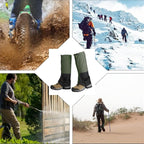 Gaiters for Hiking Waterproof, Leg Gaiters with Upgraded Zipper Design, Lightweight Shoe Gaiters for Men Women, Dirt-Proof Ripstop Hiking Gaiters, Breathable Boot Gators for Hunting