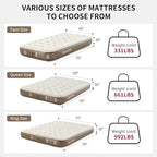 Naturehike Narrow King Size Air Mattress with Electric Built-in Pump, 79 * 71in Extra Wide Inflatable Mattress for Home, Camping, Guests, Travel, Morning View Series