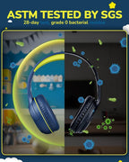 awatrue Kids Headphones for School Travel, 85/94dB Safe Volume Limit, 3.5mm Jack, HD Mic, Portable Wired Headphone with Shareport, Stereo Sound On-Ear Headphones for Toddler Kids Girls Boys Bluegreen