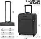 Verage Carry On Underseat Luggage with 2 Wheels & USB Port, 16 Inch Wheeled Spinner Bag Carry-on Luggages for Airlines, Lightweight Suitcase Men Women, Pilots and Crew(16-Inch Rolling Underseat Pro)