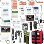 EVERLIT 250 Pieces Survival First Aid Kit IFAK EMT Molle Pouch Survival Kit Outdoor Gear Emergency Kits Trauma Bag for Camping Boat Hunting Hiking Home Car Earthquake and Adventures