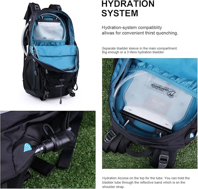 MOUNTAINTOP Hiking Backpack,Lightweight Travel Backpack for Men Women Outdoor Backpacking, Camping