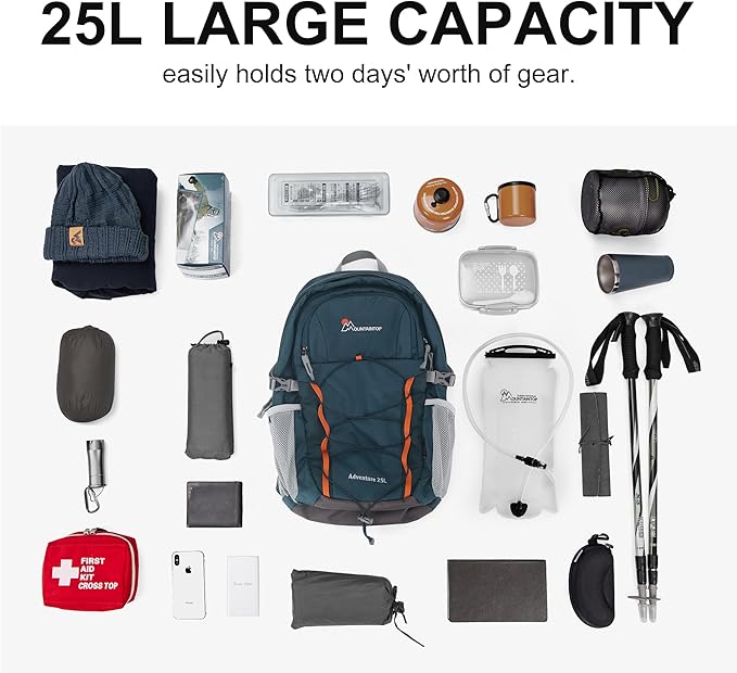 MOUNTAINTOP Hiking Backpack,Lightweight Travel Backpack for Men Women Outdoor Backpacking, Camping