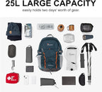 MOUNTAINTOP Hiking Backpack,Lightweight Travel Backpack for Men Women Outdoor Backpacking, Camping