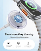 Temdan for Apple Watch Charger,4 in 2 USB C Cable for iPhone 17 Charger/Type C/Lightning/Micro USB,Multi Charging Cable Cord,Portable Travel Vacation Essentials Designed for iWatch &iPhone 16-12