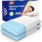 Cooling Memory Foam Pillows,Cooling Bed Pillow, Bed Pillow for Side,Back and Stomach Sleepers,Neck Pillow for Sleeping with Removable and Machine Washable Cover, Standard Size (2 Pack)