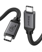 Silkland USB 4 Cable Long for Thunderbolt 4 Cable 16.5FT/5M, 20Gbps Data Sync, 5K/4K@60Hz, 240W Charging, USB C Thunderbolt Cable, Compatible for MacBook, Monitor, Dock, iPhone 17, VR Headset, Camera