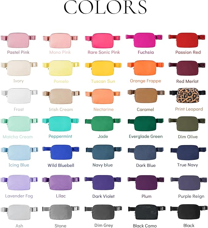 YOSHUYUKI Cross Body Fanny Packs for Women Fashion Waist Bag Pouch Nylon Small Travel Crossbody Bags Mini Purse Everywhere Belt Bag Bum Bag Adjustable Strap for Workout Running Hiking Lavender Fog